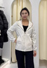 春秋外套女短款休閑棒球服寬松大碼連帽上衣薄款沖鋒小香風(fēng)短風(fēng)衣 白色 L 101-120斤 曬單實拍圖