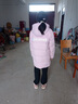 波司登（BOSIDENG）【反季】冬季羽絨服兒童出游中長款過膝連帽加厚新國標90絨外套 冰原粉1753 165 /84A 曬單實拍圖