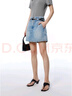 太平鳥女裝牛仔褲高腰中短褲裙褲夏季A字簡(jiǎn)約百搭 牛仔中藍(lán) XL 曬單實(shí)拍圖