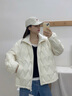 波司登（BOSIDENG）2025新款輕薄羽絨服女短款立領90絨寬松休閑保暖外套B250135304 【店長推薦】日輝米|7C94 S 160/84A 體重約100-110斤 曬單實拍圖