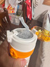 膳魔師（THERMOS）兒童水杯316l不銹鋼保溫杯寶寶水杯小學(xué)生吸管杯耐磨防摔可斜跨 黃恐龍 320ml（帶恐龍蛋+杯繩） 曬單實(shí)拍圖