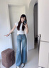 森馬（Semir）森柔牛仔|牛仔褲女顯瘦遮肉闊腿褲夏季2025寬松長(cháng)褲109525124001 曬單實(shí)拍圖