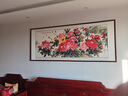 漢臻唐璽  HONZONTX國畫(huà)水墨畫(huà)名師手繪真跡花開(kāi)富貴花鳥(niǎo)畫(huà)臥室掛畫(huà)壁畫(huà)客廳裝飾畫(huà) 花開(kāi)富貴 165*85厘米 實(shí)木畫(huà)框加有機玻璃裝裱 曬單實(shí)拍圖