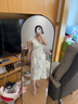 ONLY2025秋季新款法式碎花荷葉飛袖中長裙連衣裙女|125107053 H55玄印花 M 曬單實拍圖