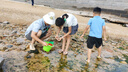 kocotree兒童防曬帽夏季寶寶男童女童大帽檐太陽帽防紫外線沙灘遮陽帽 奇異果恐龍 XL碼：頭圍55-57cm，11歲及以上 曬單實(shí)拍圖