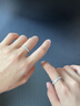 ALLOVE星河純銀情侶戒指男女款求婚對戒七夕情人節禮物送女友老婆生日 曬單實(shí)拍圖