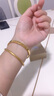 蕊意（Rui yi）金包銀手鐲光面卡家同款手鐲love螺絲釘輕奢金鐲子送女友送媽媽禮 金1.3克-重約23克-卡家手鐲 54圈口 曬單實拍圖