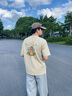 National Geographic國(guó)家地理25秋新品GRAPHIC土撥鼠印花圓領(lǐng)寬松男女同款短袖T恤 沉穩(wěn)米色MOURNING BEIGE M 曬單實(shí)拍圖
