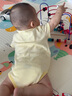 Gap嬰兒2025春季新款純棉暗扣短袖連體衣三件裝兒童裝美版725821 奶黃色組合 90cm /48 亞洲18-24/美碼18-24月 曬單實(shí)拍圖