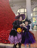 小咔衣濃萬圣節(jié)兒童服裝cosplay女童女巫表演公主裙女孩演出服吸血鬼惡魔 紫色+隨機帽子  120cm 曬單實拍圖