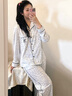 維多利亞的秘密 宅度假輕舒絨輕盈溫暖防靜電家居服女長袖長褲睡衣套裝七夕禮物 12M7藍豹紋 11273305 S 曬單實拍圖