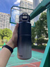 SZTAA保溫保冷水杯子大容量316不銹鋼茶水分離杯雙飲戶外便攜運動茶杯 極光黑【抗菌316+直飲吸管】800ml 曬單實拍圖