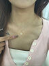 中國黃金一貝子黃金項鏈女足金吊墜套鏈女生生日七夕情人節(jié)禮物送女友老婆 足金吊墜+粉色戀人禮盒【贈S925鏈】-0.30 曬單實拍圖