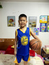 圣希奴（SaintsYno）兒童籃球服秋冬男童運動(dòng)套裝小學(xué)生比賽訓練服打底衣球星24號球衣 勇士30號藍色套裝+緊身衣套裝 140碼（身高130-140CM） 曬單實(shí)拍圖