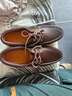 添柏嵐（Timberland）官方男鞋經(jīng)典船鞋牛皮手工縫制樂(lè)福鞋偏大|30003 30003W/棕色/寬版 偏大：正常腳型推薦小半碼 41 曬單實(shí)拍圖