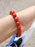 石玥珠寶精品9-10mm涼山南紅瑪瑙手串本命年轉(zhuǎn)運(yùn)珠手鏈男女士款禮物 曬單實(shí)拍圖