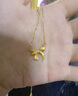 周六福黃金項鏈女星夢(mèng)少女心吊墜生日禮物計價(jià)A0611998約3.52g40+5cm 曬單實(shí)拍圖