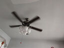 TCL 吊扇燈餐廳風扇吊燈52寸大風力客廳歐式帶電風扇的家用風扇燈 木葉52寸吊桿-變頻6檔-雙控 曬單實拍圖