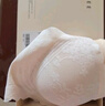 嫚熙（EMXEE）小蒼蘭蕾絲孕期防溢乳哺乳內(nèi)衣聚攏防下垂喂奶文胸 沉靜白L碼 曬單實(shí)拍圖