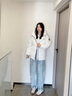 波司登反季羽絨服女90絨面包服寬松短款保暖加厚外套B250245112XS 曬單實(shí)拍圖