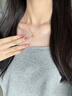 傾愛黃金項鏈女999足金銀杏葉吊墜三生有幸套鏈送女友生日禮物 三生有幸黃金吊墜-贈925閃歐鏈 曬單實拍圖