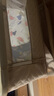 ANGI BABY嬰兒床多功能折疊床可拼接大床可移動寶寶搖搖床新生兒哄睡神器 米白格【尿布臺+椰棕墊+蚊帳】 嬰兒床拼接大床移動嬰兒床新生兒 曬單實(shí)拍圖