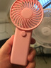 手持小風(fēng)扇 電風(fēng)扇 迷你隨身便攜式電池款桌面輕音學(xué)生兒童可手持可站立超長(cháng)續航 粉色 不帶電池 曬單實(shí)拍圖