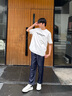 AEMAPE牛仔褲男原色冰絲秋季薄款2025新款美式寬松直筒垂順休閑褲子男士 Z505牛仔藍 L （建議110-135斤） 曬單實(shí)拍圖