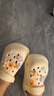 名創(chuàng)優(yōu)品（MINISO）洞洞鞋男女夏季外穿涼鞋防滑厚底踩屎感包頭涼拖鞋 卡其+海洋星星 曬單實(shí)拍圖