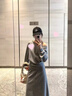 慕瑤雨韓系慵懶休閑套裝灰色露肩長(cháng)袖衛衣女春季高腰半身裙A字裙兩件套 灰色半身裙 S 建議【80-100斤】 曬單實(shí)拍圖