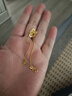 中國(guó)黃金（CHINA GOLD）五帝錢黃金手鏈女士足金碎碎冰手鏈七夕情人節(jié)禮物送女友老婆 足金碎冰五帝錢手鏈約3.7g【玫瑰禮盒】 曬單實(shí)拍圖