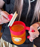 肆月玻璃杯子帶蓋女士高顏值水杯高硼硅耐熱玻璃杯 紅果小兔【520ml】耐熱玻璃 曬單實拍圖