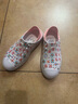 Skechers斯凱奇童鞋女童洞洞鞋沙灘鞋夏季一腳套印花透氣兒童涼鞋302114L 【雛菊】白色/粉紅色/WPK 27.5 曬單實拍圖