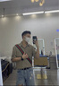 聲猴短袖t恤男襯衫夏季薄款寬松男士T恤垂感冰絲潮帥氣高級(jí)感休閑半袖 襯衫卡其色+西褲【兩件套】 XL （130-145斤） 曬單實(shí)拍圖
