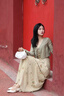 Hang TenGF單鞋女復(fù)古優(yōu)雅法式瑪麗珍鞋方頭淺口2025年新款粗跟中跟紅色單 米白色 33 曬單實(shí)拍圖