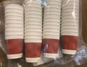 特美居（temeiju）一次性咖啡杯防燙紙杯加厚杯子食品級飲料水杯商務(wù)瓦楞茶杯60只 曬單實(shí)拍圖