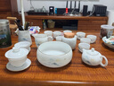 金鑲玉整套茶具 家用喝泡茶功夫套裝陶瓷茶洗蓋碗送人禮盒高檔 千峰競(jìng)秀 曬單實(shí)拍圖
