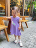 巴帝巴帝夏季嬰幼兒連衣裙子女童寶寶公主裙背心沙灘裙 淺紫 彩虹熊熊 80 曬單實(shí)拍圖
