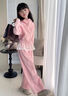 小咕嘟熊女童秋裝套裝2025新款女孩韓系春秋季外套兒童網(wǎng)紅炸街女孩運(yùn)動(dòng)服 粉色 130 曬單實(shí)拍圖