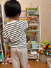 全品屋書架兒童書桌落地一體靠墻繪本架置物架移動書柜簡易寶寶玩具收納 【60cm】3書架+2收納架+2收納盒 曬單實拍圖