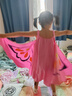ASK JUNIOR女童裙子2025夏裝小童蝴蝶翅膀吊帶連衣裙 粉色 120 曬單實(shí)拍圖
