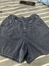 ASK JUNIOR【線(xiàn)下同款】女童夏季中大童寬松透氣牛仔短褲休閑兒童褲子 曬單實(shí)拍圖