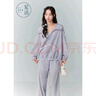 紫涵（ZIHAN）紫涵蝴蝶結直筒束腳褲女秋季簡(jiǎn)約透氣牛筋高腰休閑長(cháng)褲子 灰色  S 曬單實(shí)拍圖