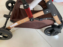 逗逗熊高景觀嬰兒推車兩用避震輕便兒童車推車可折疊寶寶可坐可躺BB車 旗艦卡其+全功能+單手收+橡膠輪 曬單實拍圖