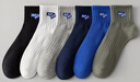 YOOOURTHING襪子男冬季男士純色棉襪中筒襪男襪青少年潮流運動(dòng)刺繡籃球短襪男 ad折標中短款（顏色自選留言） 5雙 均碼 （37-44） 曬單實(shí)拍圖