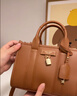 NINE WEST 玖熙戴妃包2024年新款斜挎包真皮輕奢女包高級感手提包七夕禮物 桃木深棕 曬單實(shí)拍圖