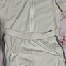 駱駝（CAMEL）休閑直筒寬松顯瘦女短袖運動服兩件套裝 Y25BY0L2016 杏仁奶 L 曬單實拍圖