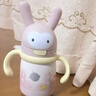 babycare兒童保溫杯嬰幼兒1-3歲316L不銹鋼嬰兒保溫杯水壺寶寶幼兒園水杯 贈直通吸嘴-把手款 歐珀粉 300ml 曬單實拍圖
