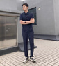 Walker Shop高端品牌秋季新款戶(hù)外運動(dòng)套裝男【優(yōu)選高檔桑蠶絲】夾克休閑套裝 黑色翻領(lǐng)款【兩件裝套裝】 XL建議【135-155斤】 曬單實(shí)拍圖