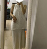 允橘新中式連衣裙裙子女夏季2025新款高級(jí)感長(zhǎng)裙小個(gè)子法式海邊沙灘裙 漢玉白新中式連衣裙 M 建議80-95斤 曬單實(shí)拍圖